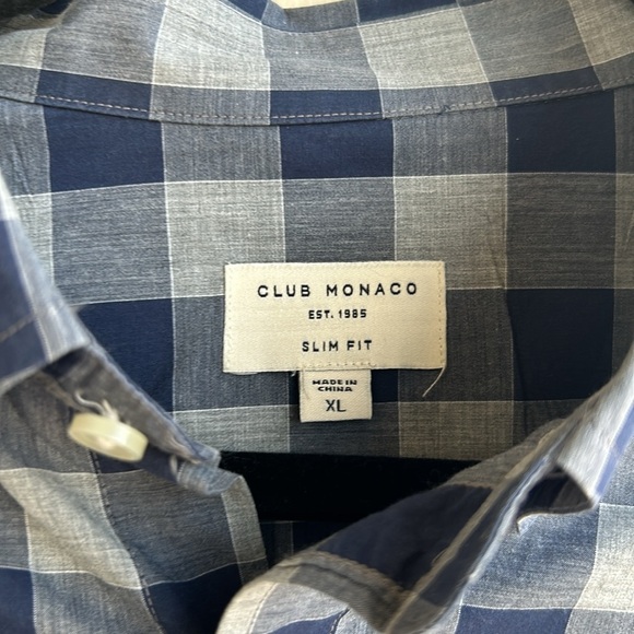 Club Monaco checked slim fit button down - Picture 3 of 4